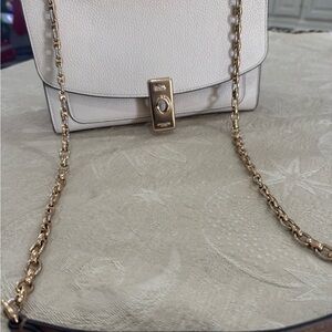 Coach White Leather Bag with Silver Hardware